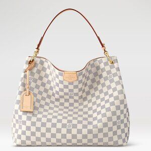 Louis Vuitton - Graceful MM - Damier Azur & Rose Ballerine Pink